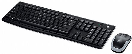 Kit Teclado e Mouse - Kit Teclado e Mouse sem Fio Logitech Combo MK270 - ABNT2 - 920-004433