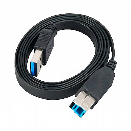 Cabo & Adaptador - Cabo USB 3.0 para impressora - AM/BM - 1,50 metros - Akasa Proslim - AK-CBUB14-15BK