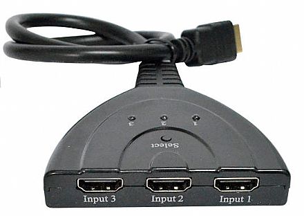 Cabo & Adaptador - Chaveador HDMI com 3 Entradas