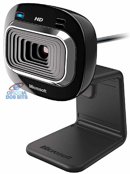 Webcam - Web Câmera Microsoft LifeCam HD-3000 - Video HD - com Microfone - USB - T3H-00011