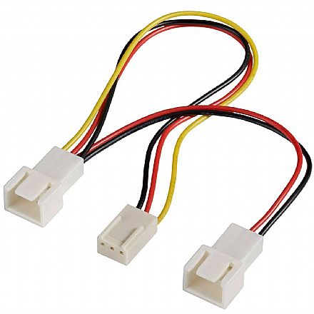 Cabo & Adaptador - Cabo Molex para Cooler em Y para 2 Coolers - 3 pinos - Akasa AK-FY320