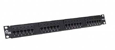 Acessórios para rede - Patch Panel 24 Portas Cat 6 - WT-2178C-110-24P