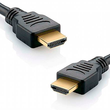 Cabo & Adaptador - Cabo HDMI 1.4 - 10 metros - 1080p Full HD - Gold Flash - Multilaser WI250