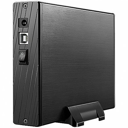 Storage / Case / Dockstation - Case para HD SATA 3.5" Multilaser GA118 - USB 2.0 - sem cooler