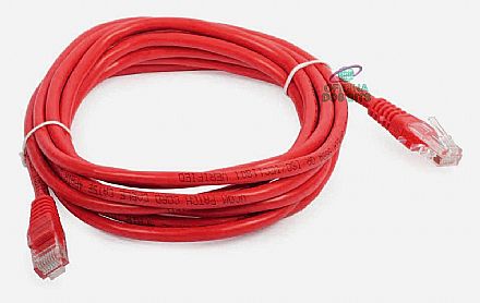 Cabo de rede - Cabo de Rede UTP (Patch Cord) RJ45 Cat 6 - 2,50 metros