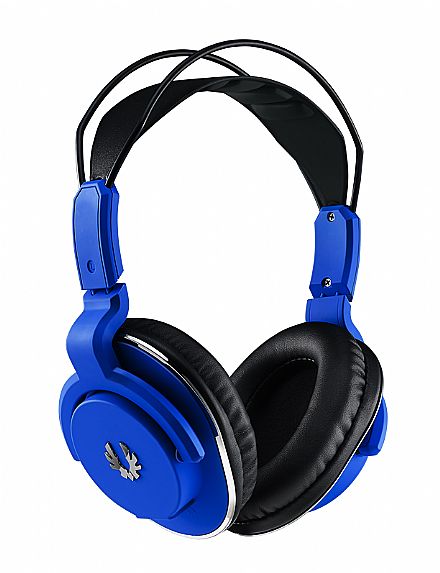 Fone de Ouvido - Headset BitFenix Flo - com Microfone e Controle de Volume - Conector P2 - Azul - BFH-FLO-KBSK1-RP
