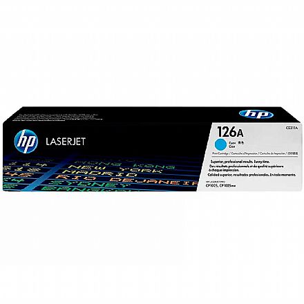 Toner - Toner HP 126A Ciano - CE311A - Para HP Color Laserjet M175NW / M175A / M176N / M275NW / M177FW / CP1025