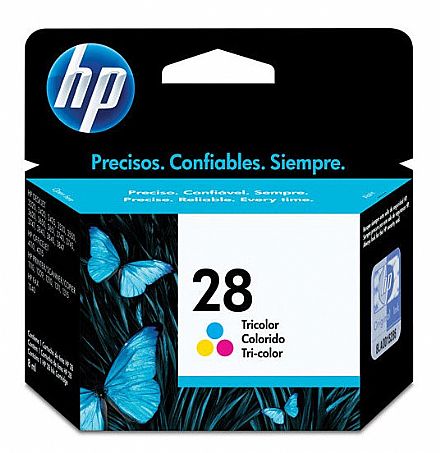 Cartucho - Cartucho HP 28 Colorido - C8728AB - para 1110/ 1215/ 1315/ 2110/ 2150/ 2210/ 3320/ 3420/ 3450/ 3535/ 3550/ 3620/ 3650/ 3740/ 3840/ 4110/ 4115/ 4215/ 5150/ 5160/ 5460/ 5650/ 5850/ 6110