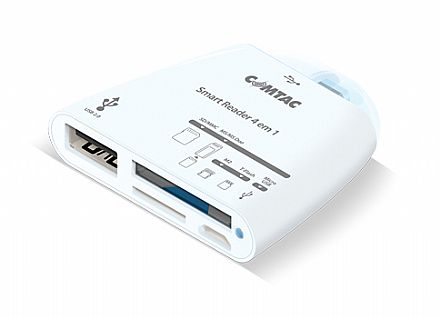 Cartão de Memória - Leitor de Cartão de Memória 4 em 1 - com Micro USB - Comtac 9271