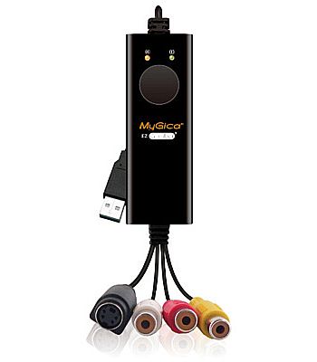 USB Captura de Video Mygica EzGrabber 2 - Gravação por Video Componente ou S-Video Captura de TV/Video - USB Captura de Video Mygica EzGrabber 2 - Gravação por Video Componente ou S-Video