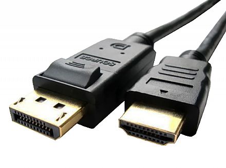 Cabo & Adaptador - Cabo Conversor DisplayPort para HDMI - 1,8 metros (DisplayPort M X HDMI M)