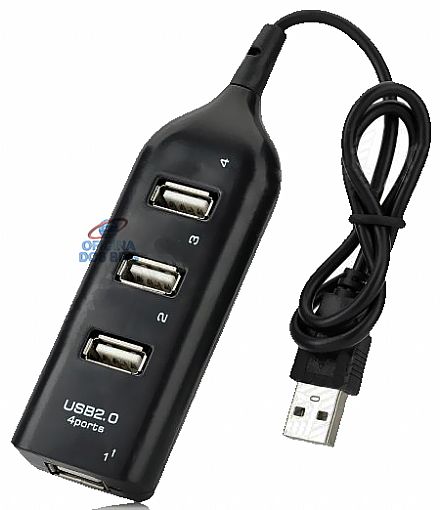 Cabo & Adaptador - HUB USB 2.0 - 4 portas