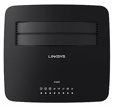 Modem - Modem ADSL2+ e Roteador Wireless Linksys X1000-BR N300 - Wireless N - 300 Mbps - 2.4Ghz - 3 Portas 100Mbps - Firewall SP