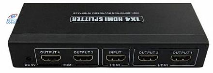 Cabo & Adaptador - Multiplicador de Vídeo - Vídeo Splitter - 4 saídas HDMI - LT 668