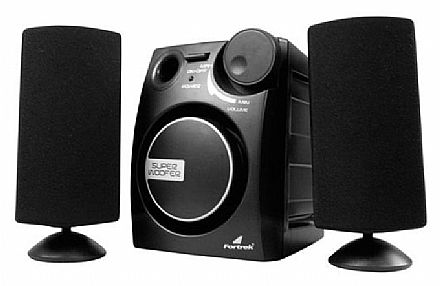 Caixa de Som - Caixa de Som 2.1 Fortrek SubWoofer Active System - 9W RMS - MS-2101