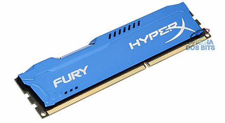 Memória 8GB DDR3 1866MHz Kingston HyperX Fury - Azul - HX318C10F/8 Memória para Desktop - Memória 8GB DDR3 1866MHz Kingston HyperX Fury - Azul - HX318C10F/8