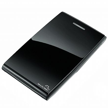 Storage / Case / Dockstation - Case para HD SATA 2.5" Multilaser GA077 - Black Piano - USB 2.0