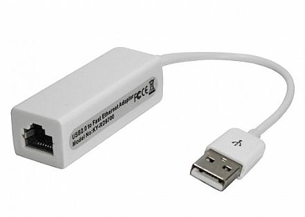 Placas e Adaptadores de rede - Adaptador USB para RJ45 - 100Mbps - CB124