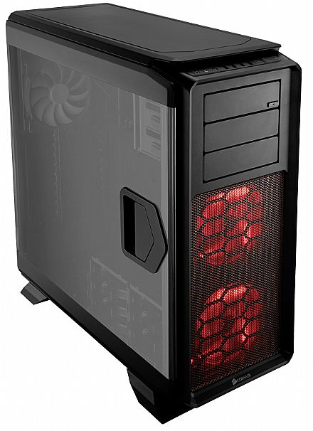 Gabinete - Gabinete Corsair 760T - USB 3.0 - Full Tower - Janela Lateral em Acrílico - LED Vermelho - CC-9011073-WW