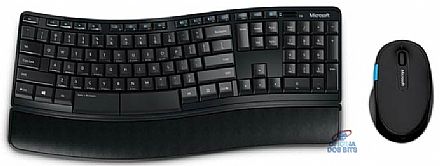 Kit Teclado e Mouse - Kit Teclado e Mouse sem Fio Microsoft Sculpt Comfort Desktop - BlueTrack Technology® - L3V-00005