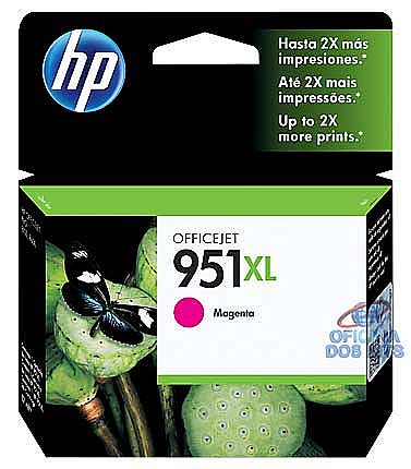 Cartucho - Cartucho HP 951XL Magenta - CN047AB - Para HP 251DW, 276DW, N811, 8600, 8600Plus, 8610, 8620