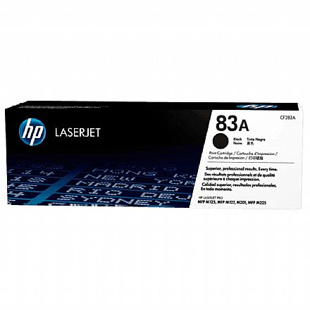 Toner - Toner HP 83A Preto - CF283A - Para M127FN / M127 / M127FW / M125a / M125NW / M225