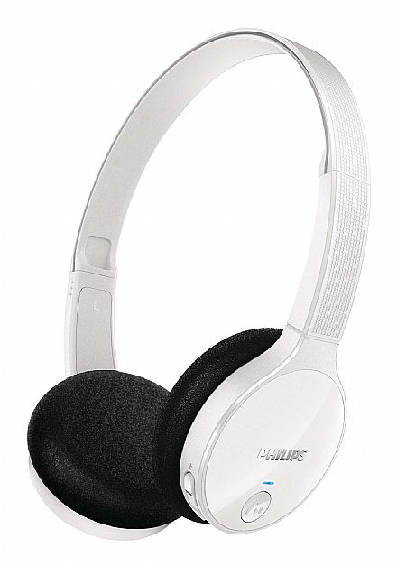 Fone de Ouvido - Fone de Ouvido Bluetooth Philips SHB4000WT/00 - Branco - Estereo - com Microfone
