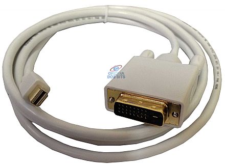 Cabo & Adaptador - Cabo Conversor Mini DisplayPort para DVI-D - 1,8 metros - 24+1 Pinos (Mini DisplayPort M X DVI-D M)