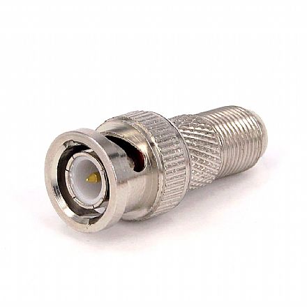 Segurança CFTV - Conector BNC Macho para Cabo Coaxial Fêmea F 0,4 X 2,5 mm