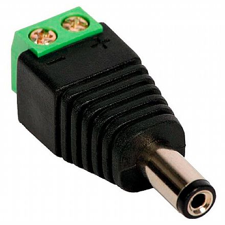 Segurança CFTV - Plug Conector P4 Macho com Borne