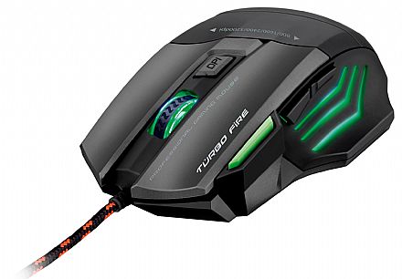 Mouse - Mouse Gamer Multilaser Metal War - 3200dpi - 7 botões - USB - MO207