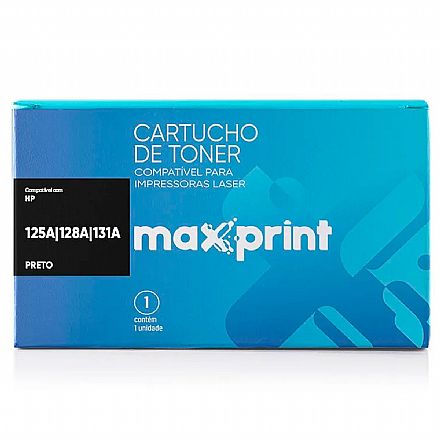 Toner - Toner compatível HP 125A/128A/131A Universal Preto - CB543A/CE323A/CF213 - Maxprint 5613743 - para CP1210/CP1215/CP1510/CP1515/CP1518/CP1525n/CP1525NW/CM1415FNW/CM1312/M251NW/M276