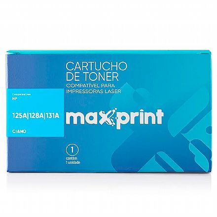 Toner - Toner compatível HP 125A/128A/131A Universal Ciano - CB541A/CE321A/CF211A - Maxprint 5613724 - para CP1210/CP1215/CP1510/CP1515/CP1518/CP1525n/CP1525NW/CM1415FNW/CM1312/M251NW/M276