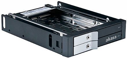 Storage / Case / Dockstation - Gaveta para HD Akasa Lokstor M21 - Rack 3.5" para 2 x HD/SSD 2.5" - AK-IEN-03