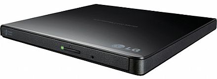 Gravador - Gravador DVD Externo LG Slim - 8x - Portátil - USB - Preto - GP65NB60