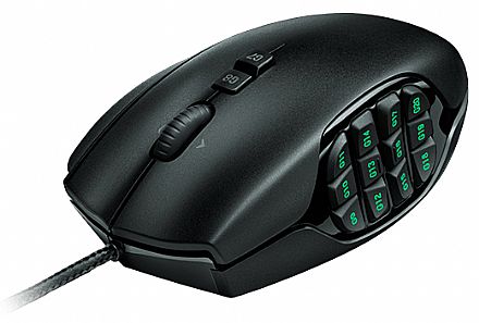 Mouse - Mouse Gamer Logitech G600 MMO - 8200dpi - 20 botões - com LED - 910-002864
