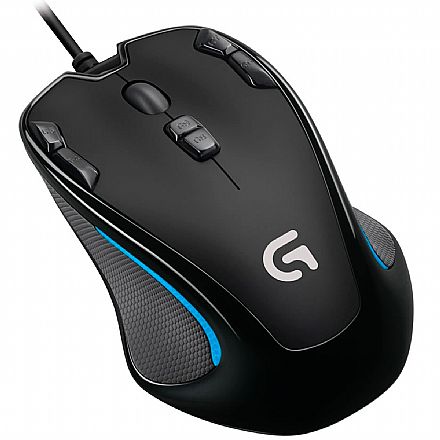 Mouse - Mouse Gamer Logitech G300S - G HUB - 2500dpi - 9 botões - com LED - 910-004344