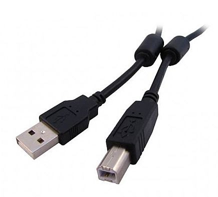 Cabo & Adaptador - Cabo USB para Impressora - AM/BM - Versão 2.0 High Speed - 10 metros - Com Filtro