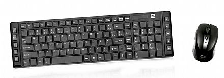 Kit Teclado e Mouse - Kit Teclado e Mouse sem Fio C3Tech K-W112