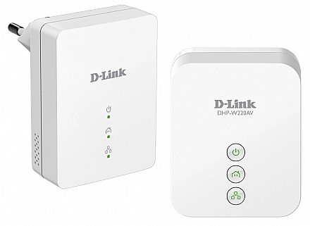 Roteador, Repetidor & Acess Point - Extensor de Alcance Wi-Fi PowerLine D-Link DHP-W221AV - 150Mbps - Kit - Transforme sua Rede Elétrica em uma Rede de Internet