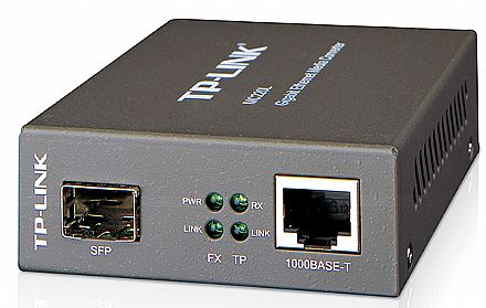 Conversor de Mídia - Conversor de Mídia TP-Link MC220L - 1000Mbps