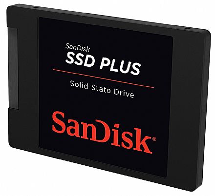 SSD - SSD 480GB Sandisk Plus - SATA - Leitura 535MB/s - Gravação 445MB/s - SDSSDA-480G-G26