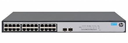 Rede Switch - Switch 24 portas HPE Aruba 1420-24G-2SFP - 24 portas Gigabit + 2 portas SFP - JH017A