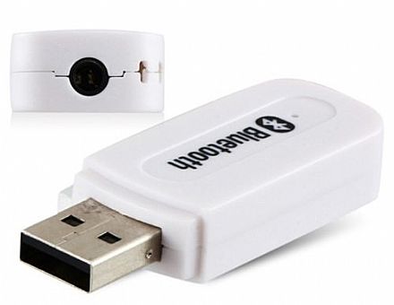Cabo & Adaptador - Receptor de Áudio Bluetooth - USB - Branco