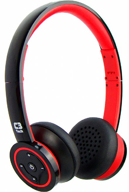 Fone de Ouvido - Fone de Ouvido Bluetooth C3 Tech H-W955B RD - Vermelho e Preto