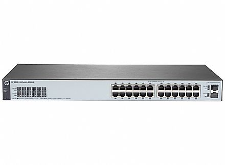 Rede Switch - Switch 24 portas HPE Aruba 1820-24G - Gerenciável - 24 portas Gigabit + 2 portas SFP - J9980A