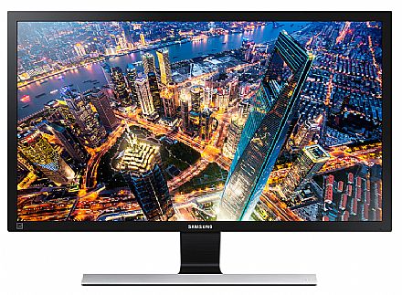 Monitor - Monitor 28" Samsung LU28E590D - Ultra HD 4K - Resolução 3840x2160 - 1ms - FreeSync - HDMI e DisplayPort - Painel TN