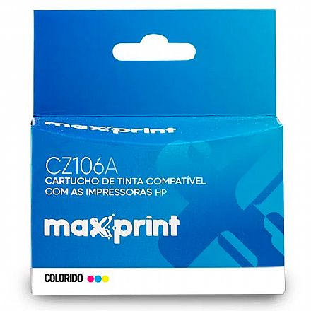 Cartucho - Cartucho compatível HP 662XL Colorido - CZ106A - Maxprint 6112508 - Para Deskjet 1515 / 1516 / 2545 / 2546 / 2646 / 3546 / 4646