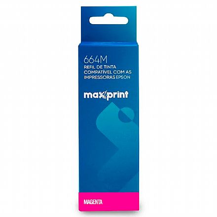 Cartucho - Refil de Tinta Compatível Epson T664320 Magenta - Maxprint 6112379 - Para Multifuncionais Tanque de Tinta Epson L110/L210/L220/L355/L365/L375/L380/L395/L495/L555