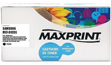 Toner - Toner compatível Samsung MLT-D105S Preto - Maxprint 5611516 - ML-1910/1910K/1915/1915K/1916K 2525K/2582K/2525/2525W/2580N/SCX-4600 4600K/4605K/4610K/4623K/4623F/4623FN SF-650/ML-1911/2526/SCX-4601